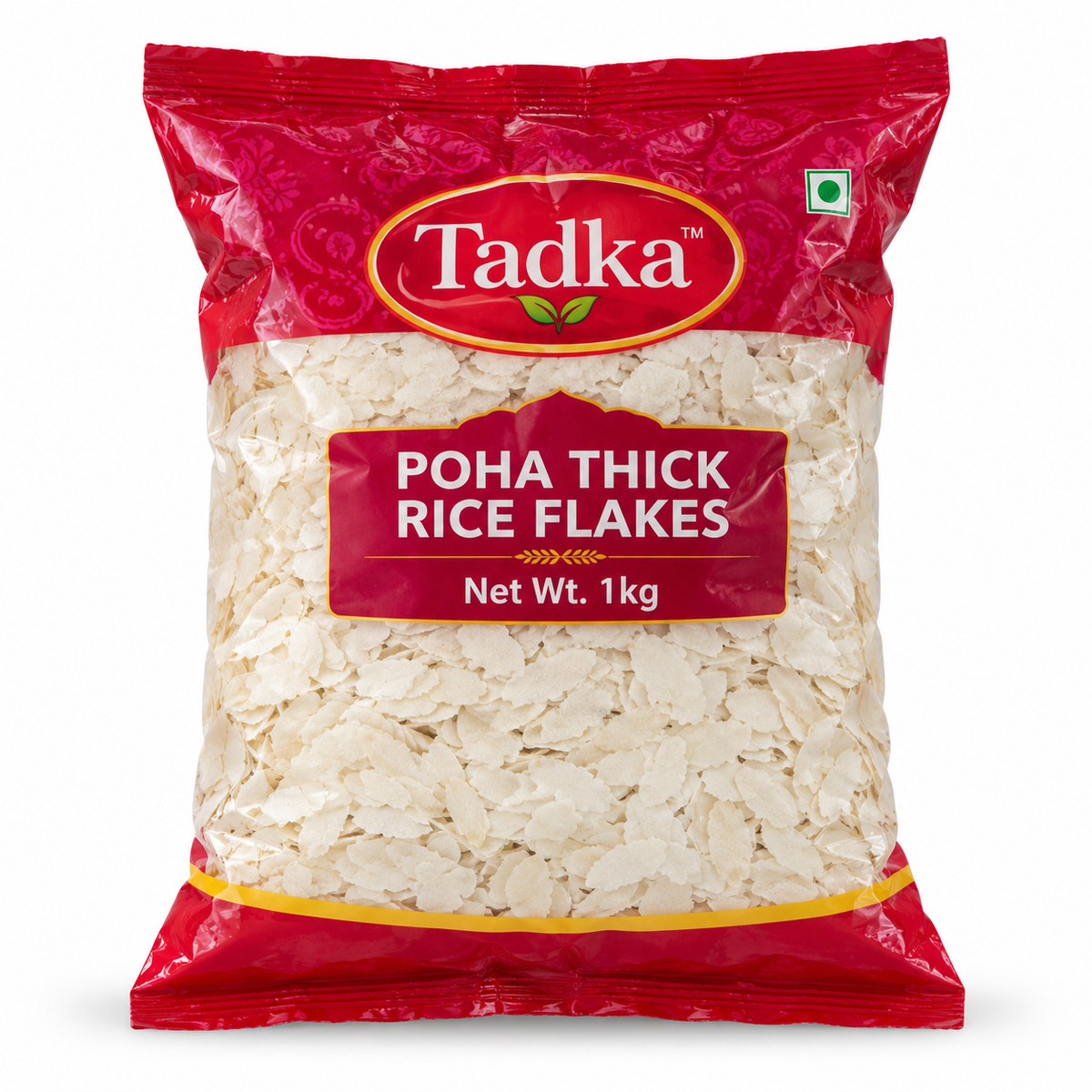 Tadka Thick Poha Rice Flakes 1kg product packaging