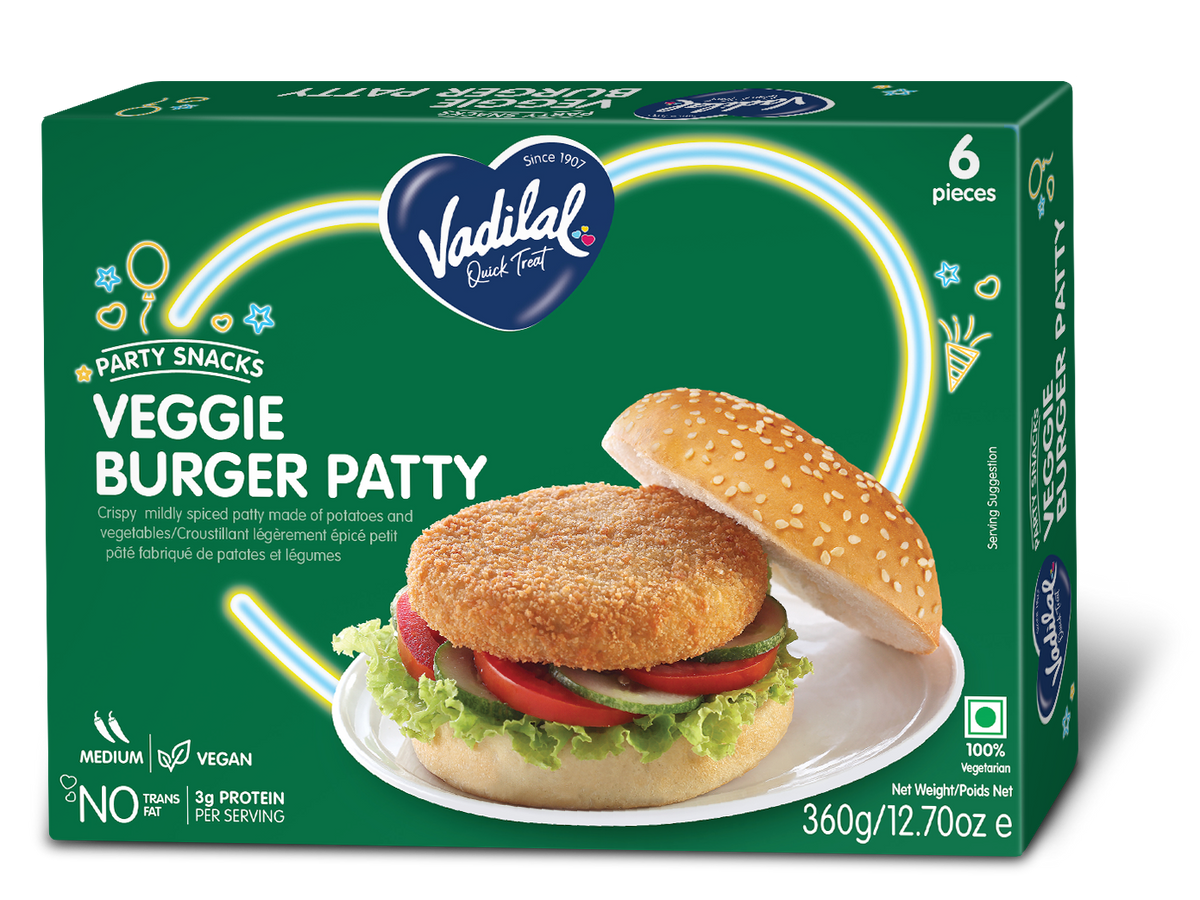 Vadilal Veggie Burger Patty 360g