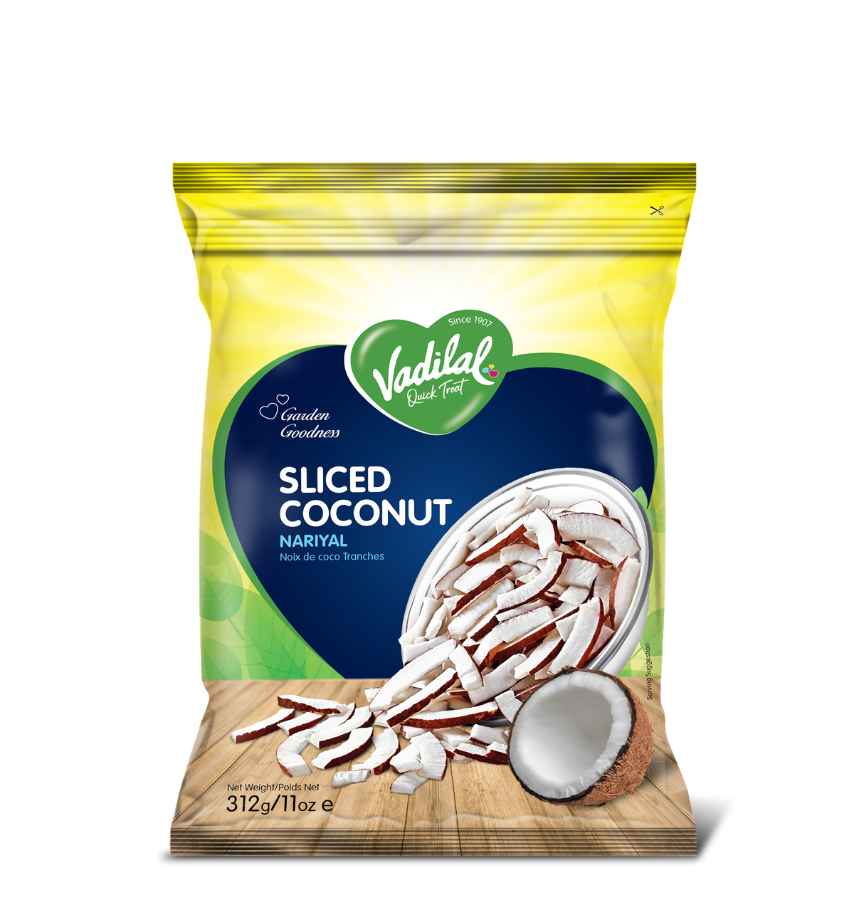 Sliced Coconut 312g Vadilal