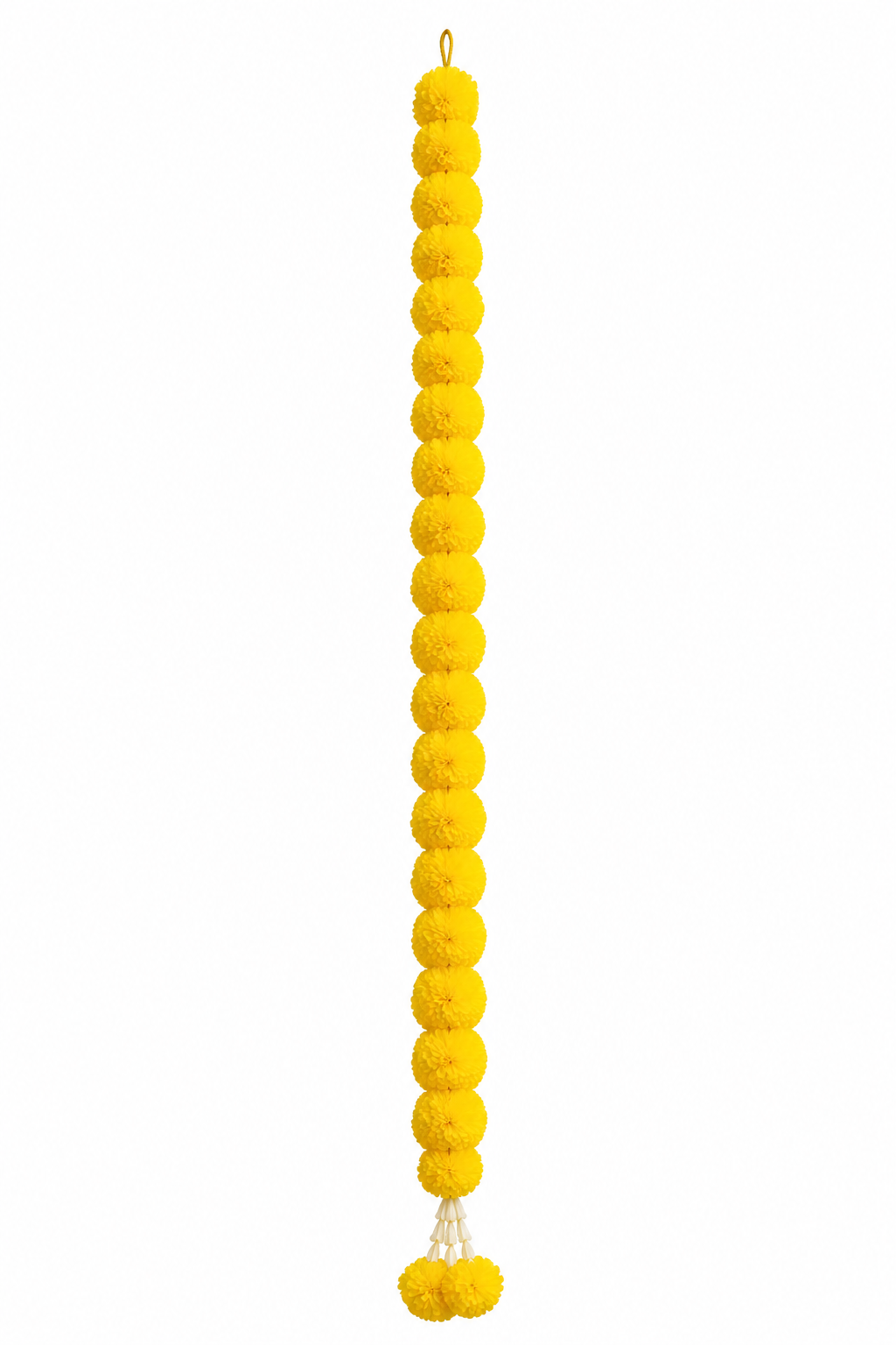 Yellow Marigold Style Artificial Flower String – enhanced from display photograph