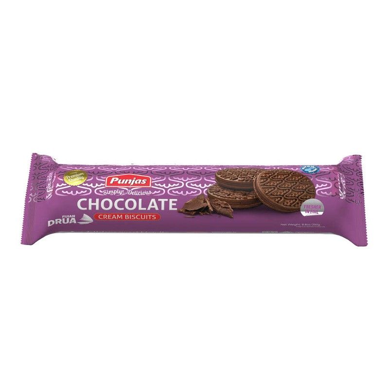 chocolate cream biscuits 250g punjas