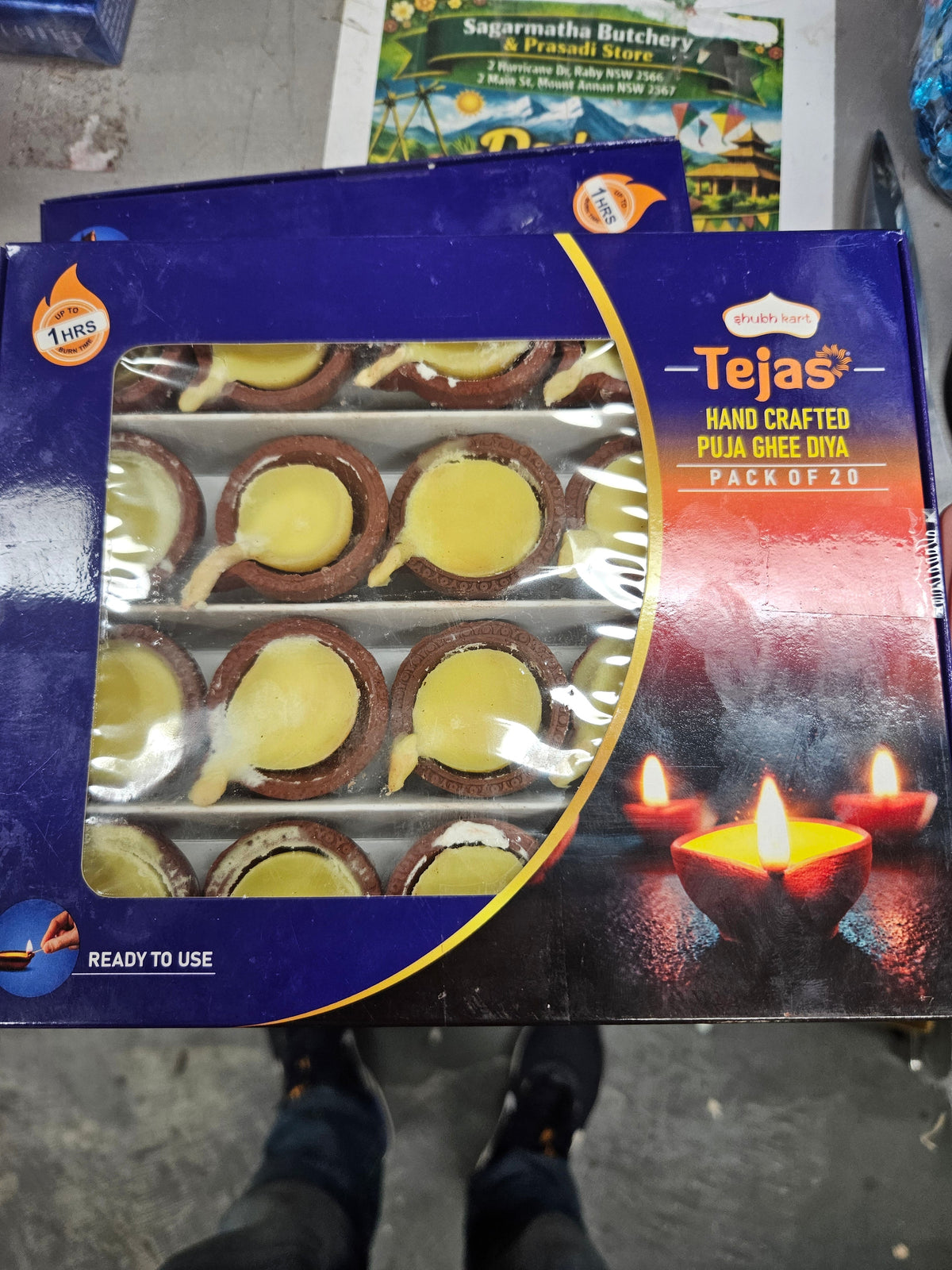 Tejas Hand Crafted Puja Ghee Diya – Pack of 20