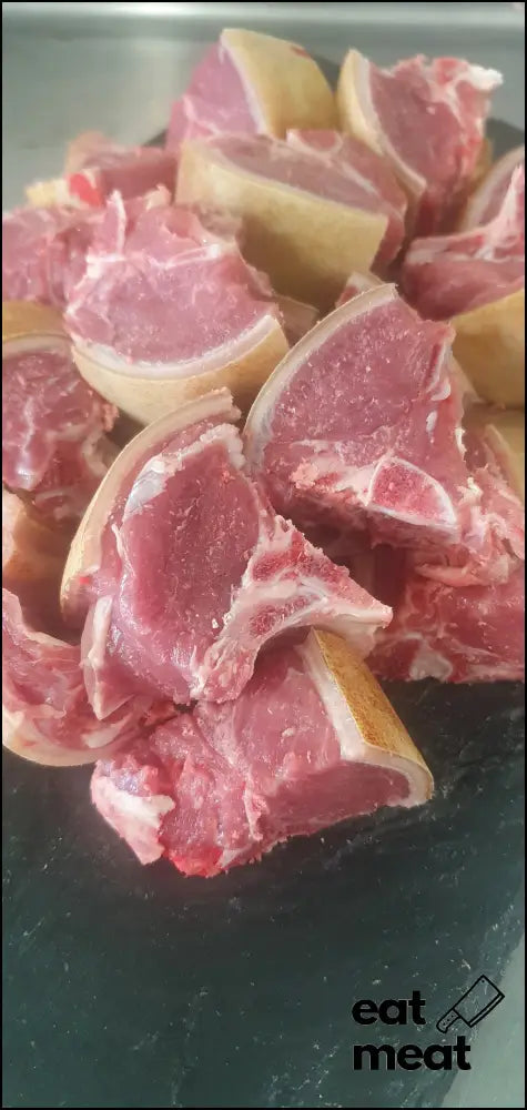 Skin-on goat curry pieces – illustrative photo