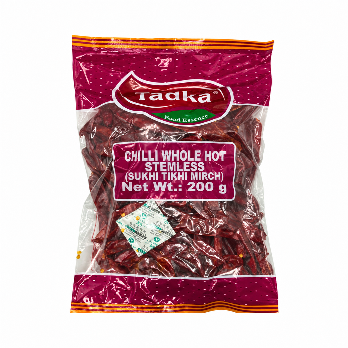 Tadka Chilli Whole Hot Stemless 200g