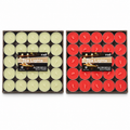 TIU tea lights in red and pale green — example colours. Pack contains 100 candles; random colour supplied.