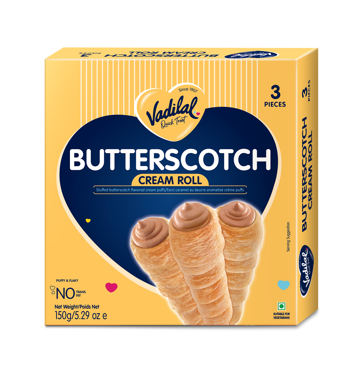 Vadilal Cream Roll Butterscotch