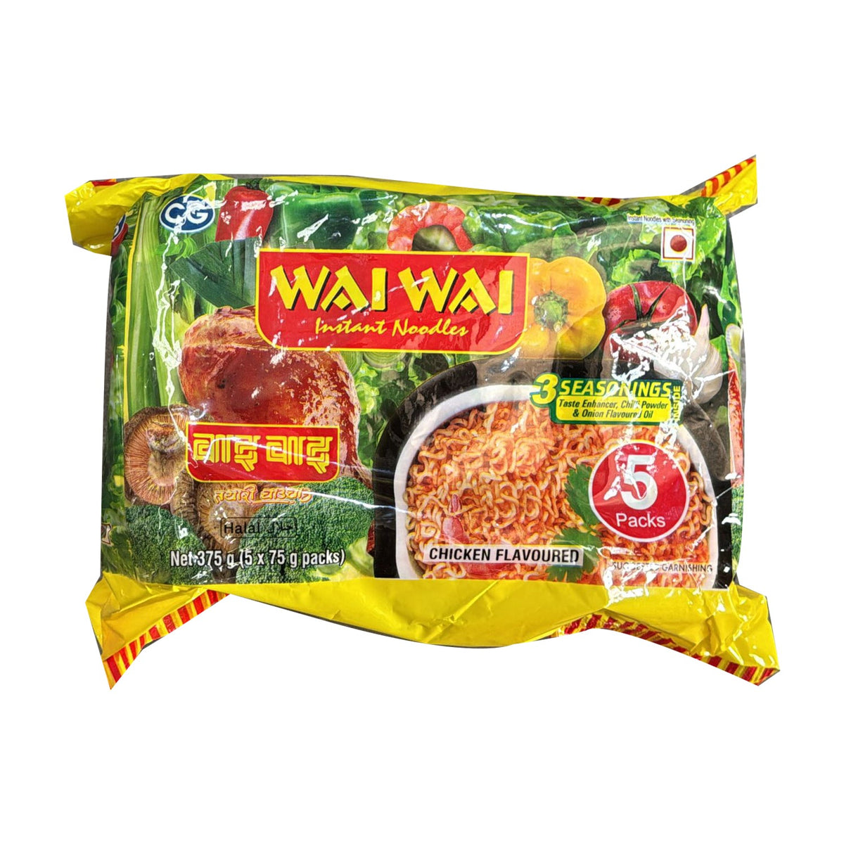 Wai Wai Chicken Noodles 5 Pack
